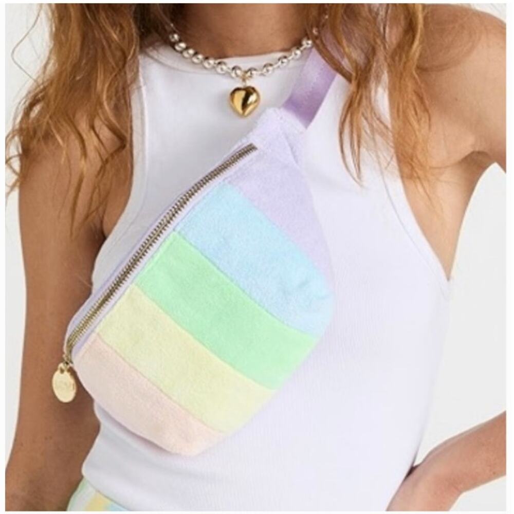 Stoney Clover Lane Rainbow Terry Fanny Pack Crossbody Bag NEW